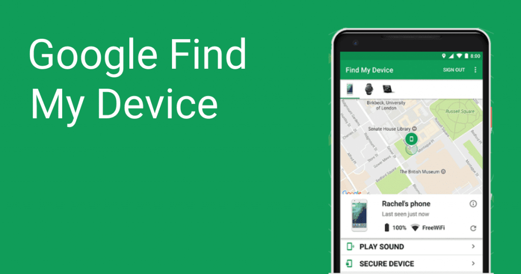 Google Find My Phone.