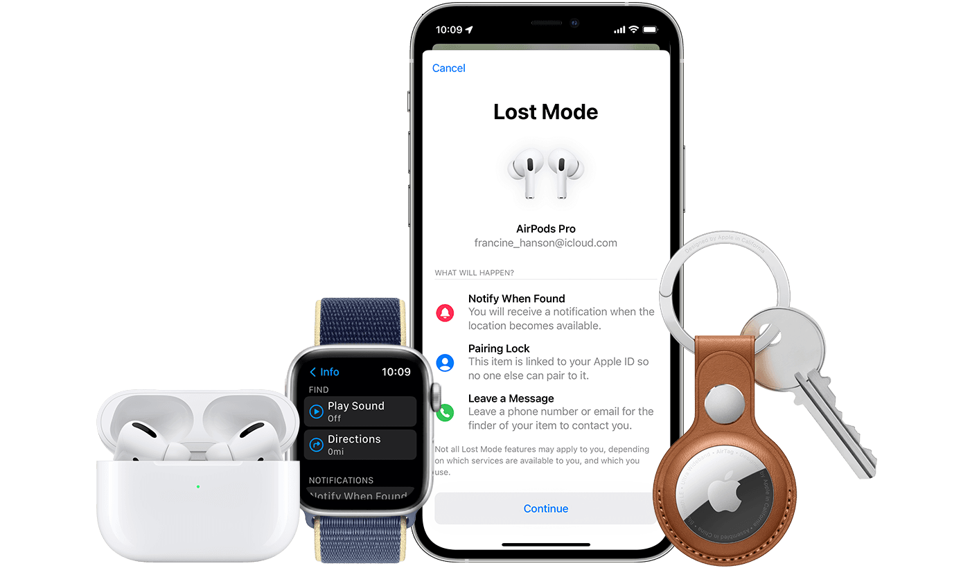Use the Find My app to locate a missing device or item.